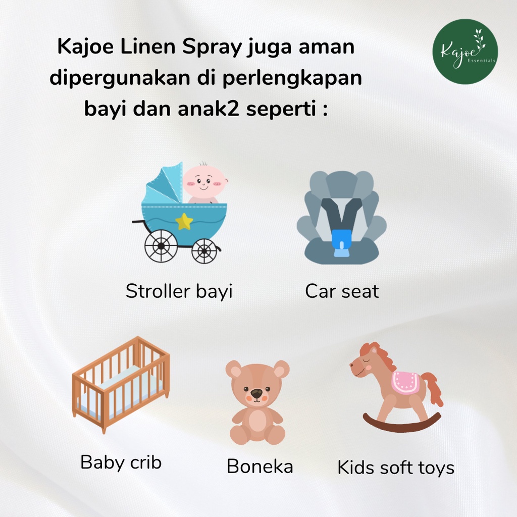 KAJOE LINEN BED SPRAY | Anti Tungau Anti Kutu Kasur Anti Bacterial&amp;Virus Pure Essential Oil 100 ML