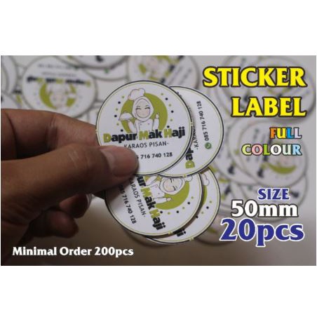 

STICKER LABEL BULAT sudah dipotong(Free Desain)