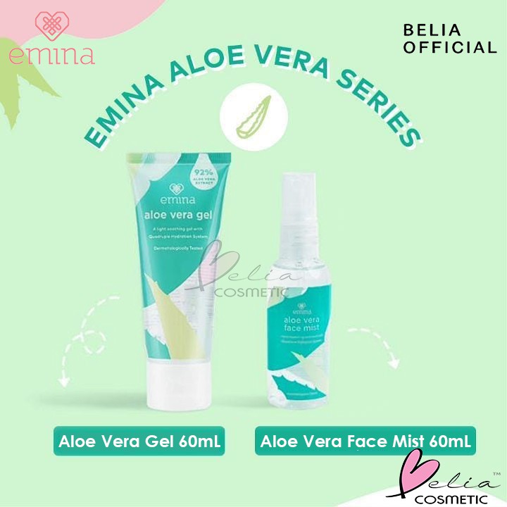 ❤ BELIA ❤ EMINA Aloe Vera Series Gel &amp; Face Mist 60mL | emina lidah buaya gel pelembab spray wajah