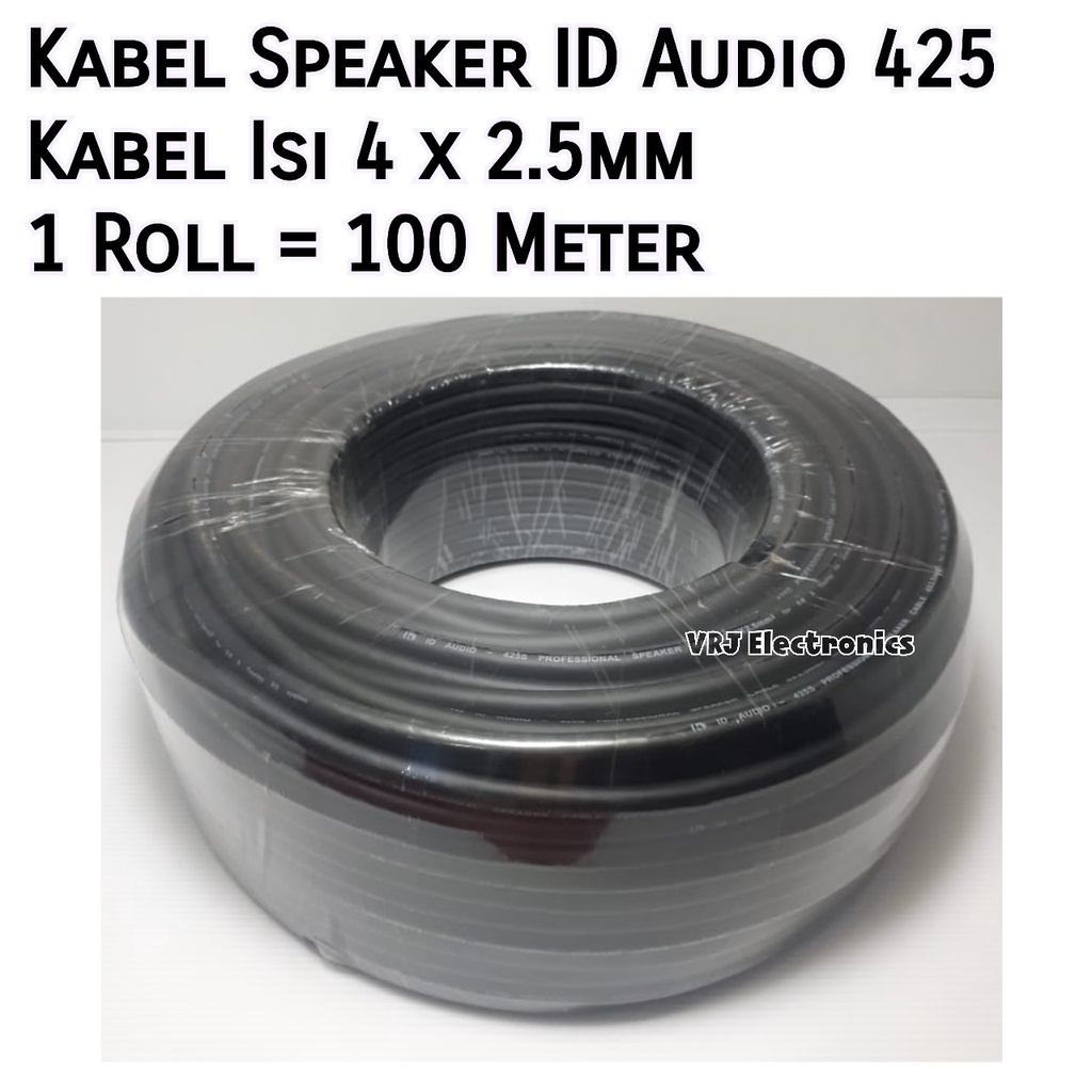 Kabel Speaker ID Audio 425 Kabel Isi 4 x 2.5mm Per 1 Roll 100 Meter