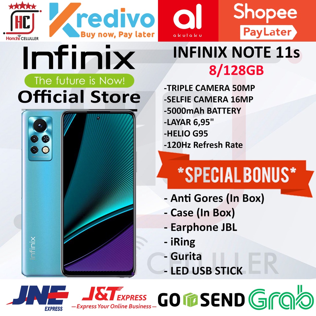 INFINIX NOTE 11s RAM 8GB ROM 128GB 8/128GB GARANSI RESMI INFINIX INDONESIA