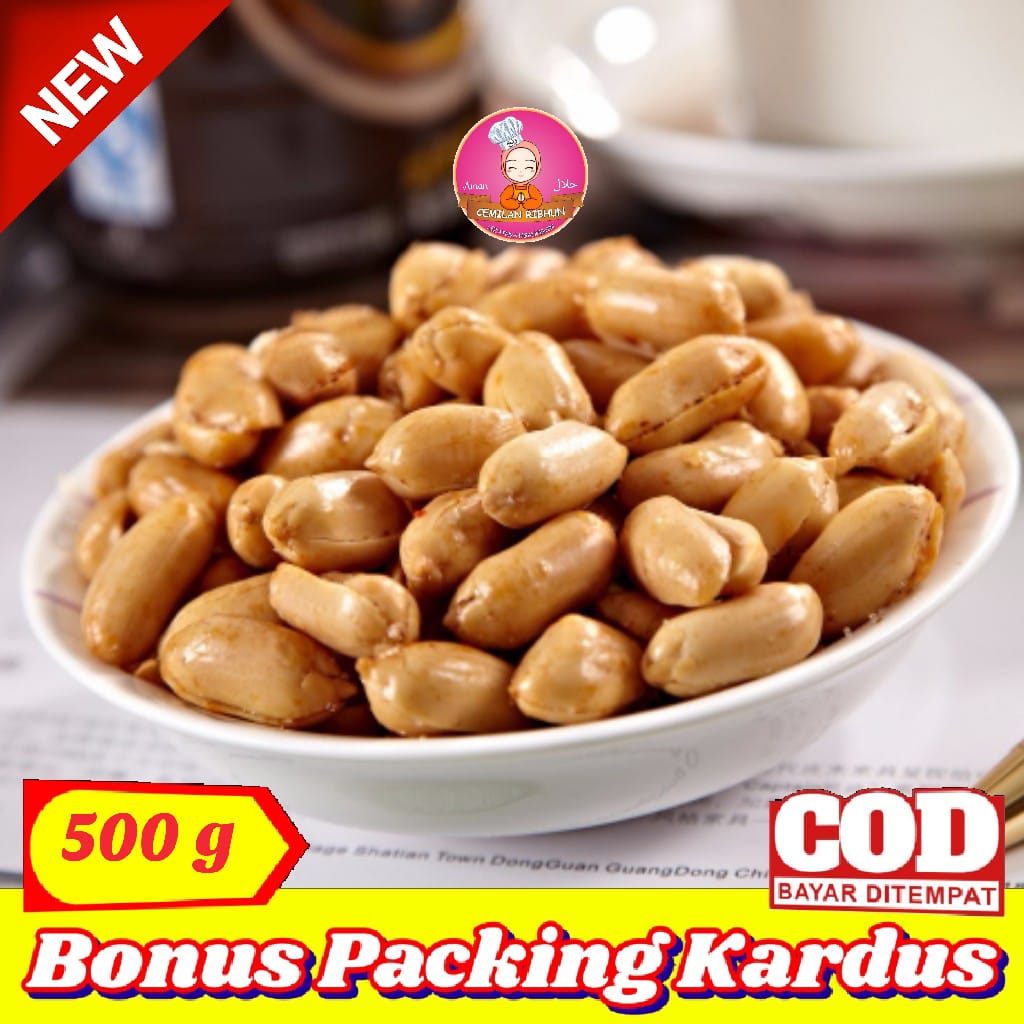 

Kacang Goreng 500g Lengkap Dengan Taburan Bawang Goreng - Cemilan Ribhun - makanan ringan jajanan jadul camilan termurah jajanan murah cemilan sehat snack kiloan