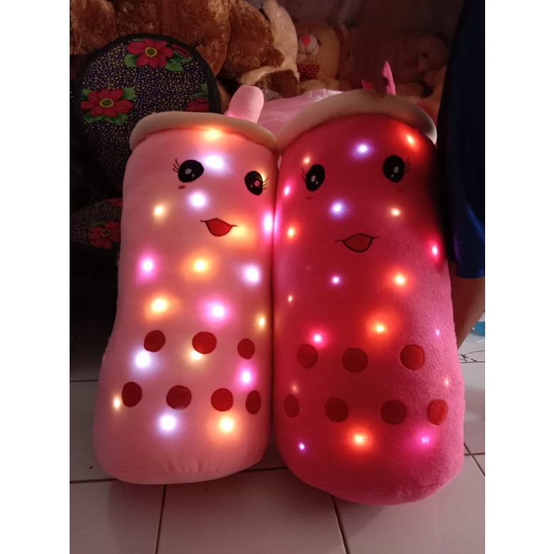 BISA COD | Boneka boba super jumbo viral tiktok menyala / boneka boba led / boba brown sugar besar