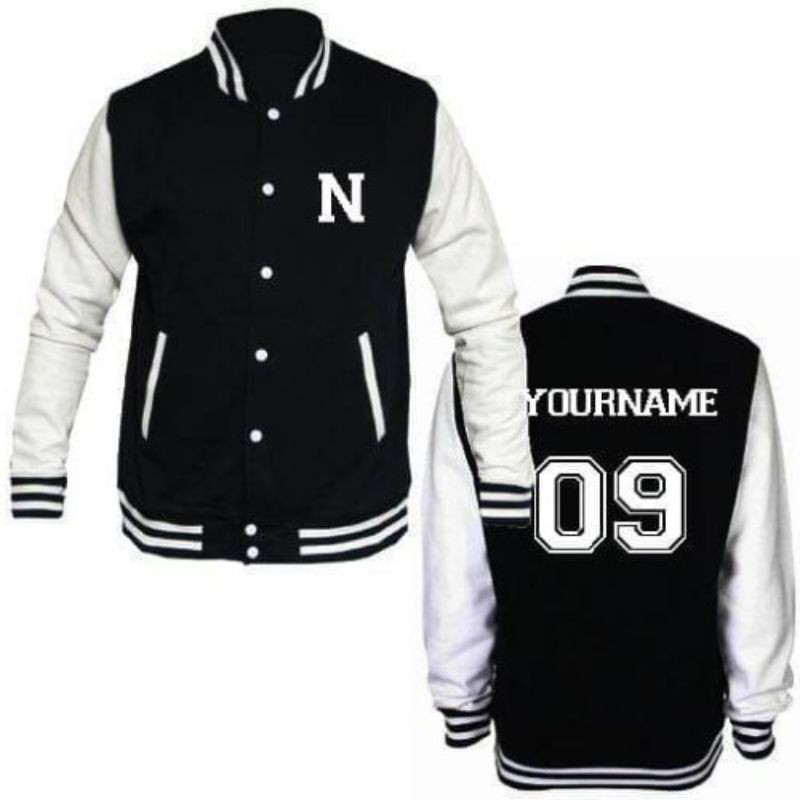 JAKET BASEBALL COSTUME TULISAN BORDIR NAMA | INISIAL LOGO