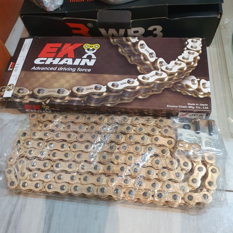 Rantai Ek Chain 520 120 SRO Oring Gold