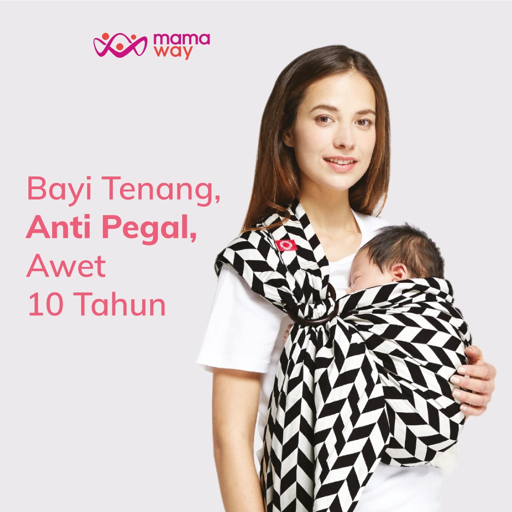 

Mamaway / SERTIFIKASI AMAN Anti Pegal / Tahan 75 KG, Bayi Tenang / Baby Sling Wheat Grain