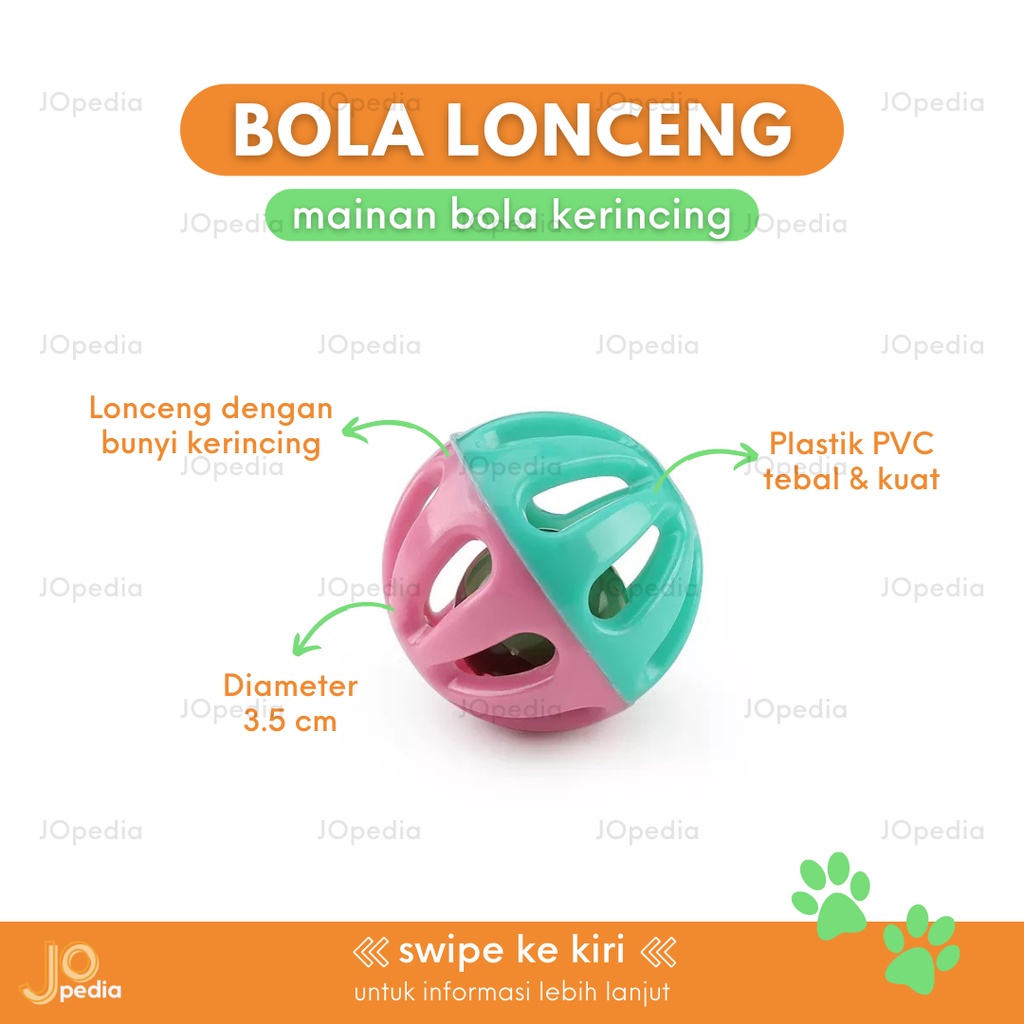 BOLA LONCENG A Mainan Kucing Anjing Gigit Kerincingan Dog Cat Toy