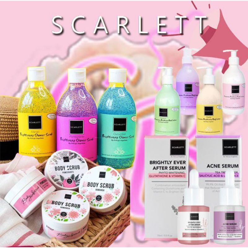 [380 gram] SCARLETT WHITENING HANDBODY / SCRUB / SERUM BPOM COD