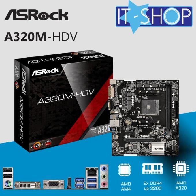 JUALJUALJUAL Motherboard Asrock A320M-HDV