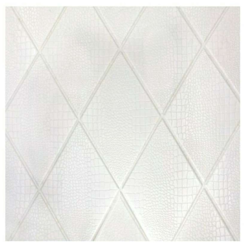 PROMO HARGA MURAH!! WALLPAPER FOAM 3D MOTIF KETUPAT 70CMX70CM TEBAL 6MM-LINE WHITE