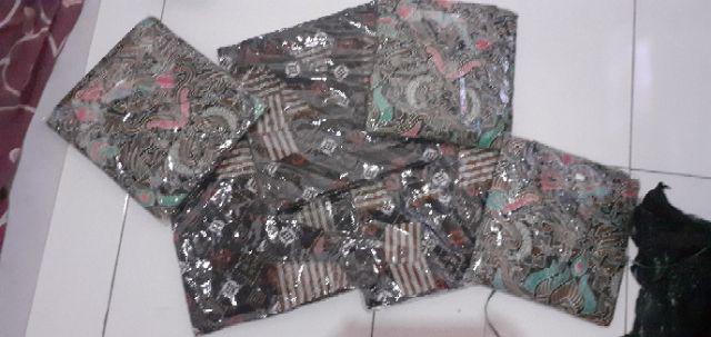 Asifa Batik Hrb026 Kenongo Kemeja Tosca Pendek Pekalongan Padi M L Xl Sogan Tulis Halus Kemeja Batik