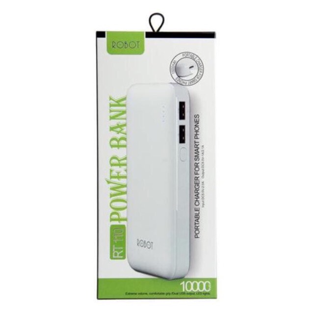 Powerbank robot RT110 10000mah original / power bank robot 10000mah original by vivan