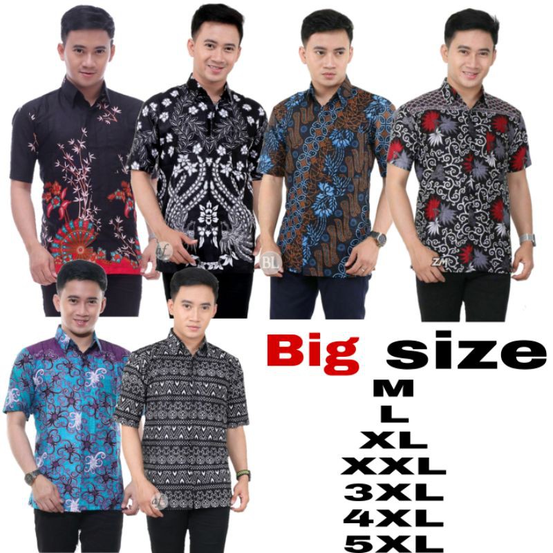 Batik jumbo BIG SIZE JUMBO M L XL XXL 3L 4L 5L MURAH BATIK JUMBO COUPLE &quot;