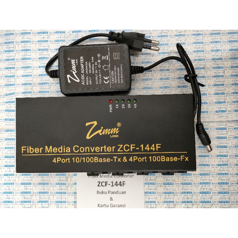 Zimmlink ZCF-144F Media Converter 4  FO AABB to 4 LAN 10/100Mbps