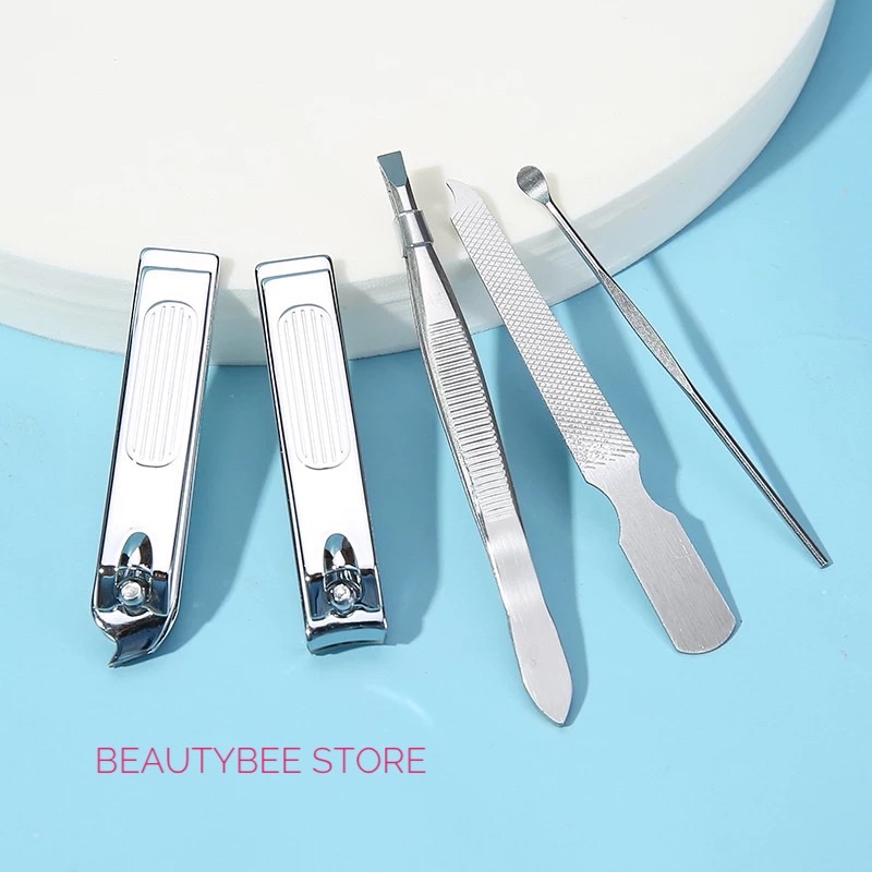 MENIPEDI SET / MENICURE SET / BEAUTY SET / GUNTING KUKU ISI 5 STAINLESS STEEL C0181