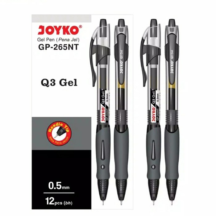 

Terbatas Pulpen Joyko Q3 Gel Gp-265Nt Hitam - 1 Lusin Murah