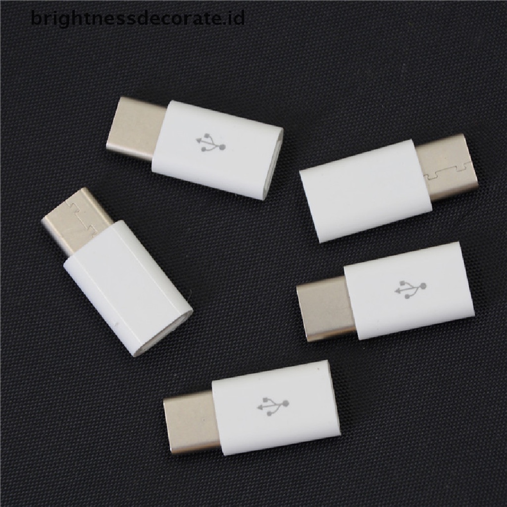 5 Pcs Alat Adaptor Konverter Konektor Usb Tipe C Male Ke Micro Usb 3.1