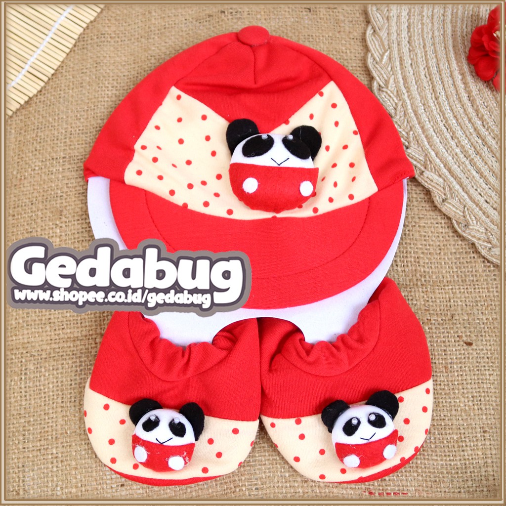 Topi Bayi Care / Ikyu Love / Set Topi &amp; Sepatu - gedabug