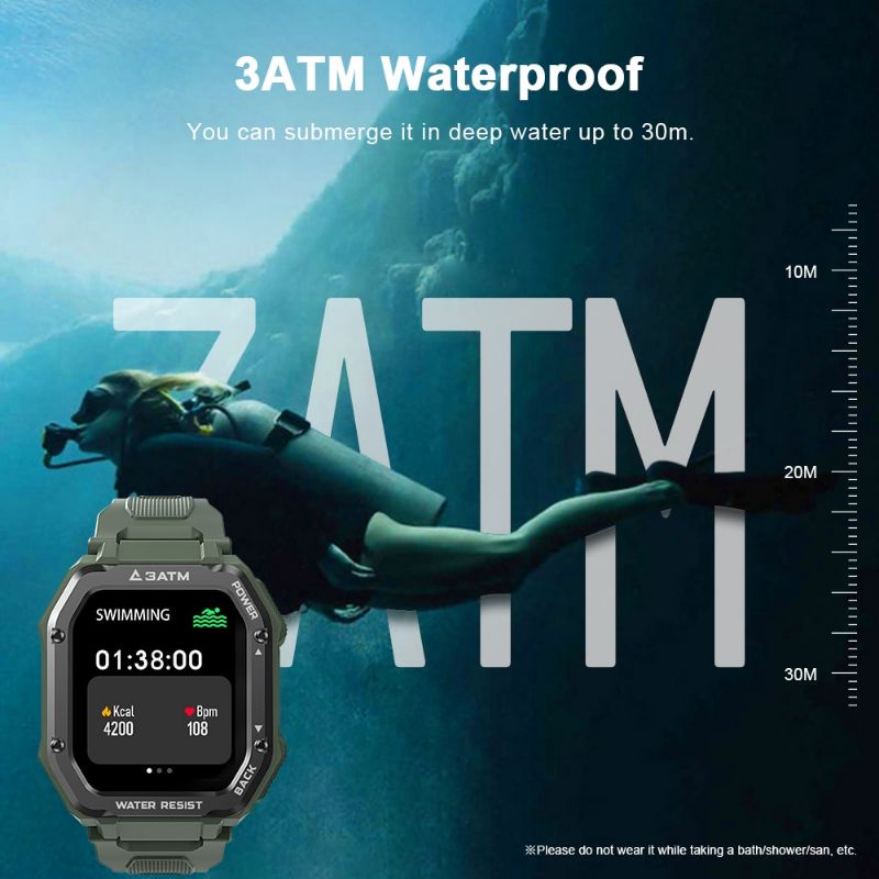 Kospet Rock Smart Watch for Men Women Sports Watches 3ATM Waterproof Watch