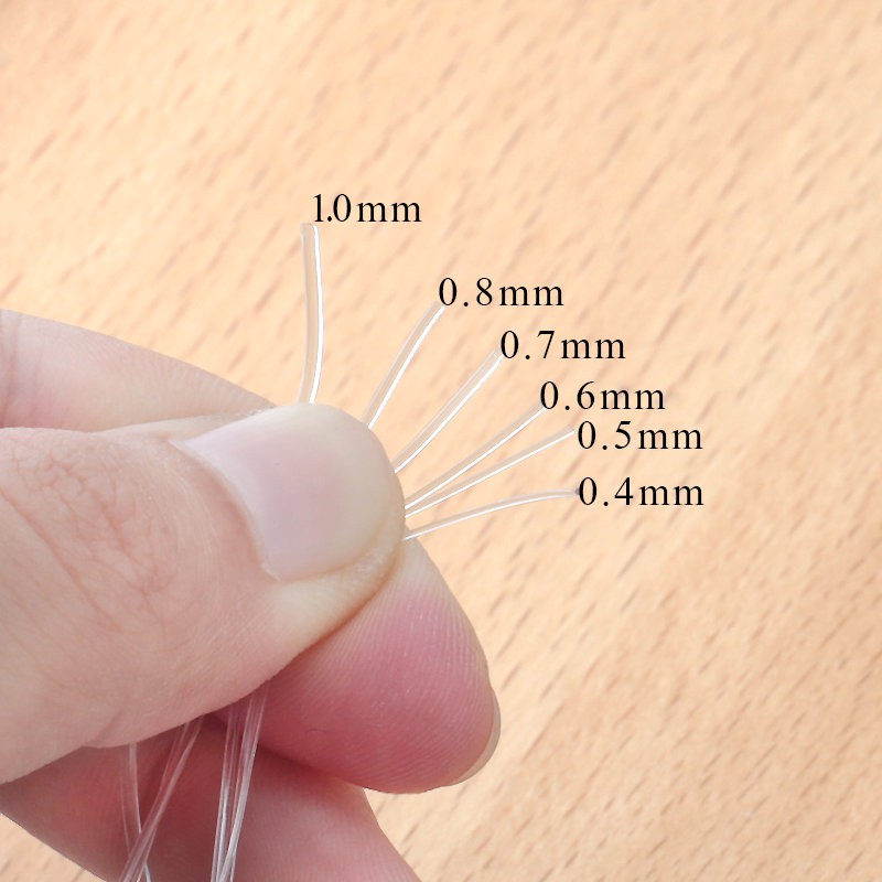 0.4-1mm Peregangan Elastis Kristal Garis Transparan Manik-manik Rope Cord Cord / Thread DIY