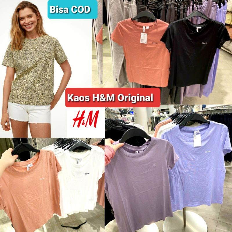  Kaos  H  M  Original SALE Tshirt H  M  wanita Baju Kaos  Murah 