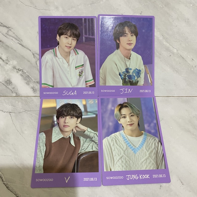 BTS sowoozoo spc mpc mini photocard pc message card spc special card suga yoongi jin seokjin jk jung