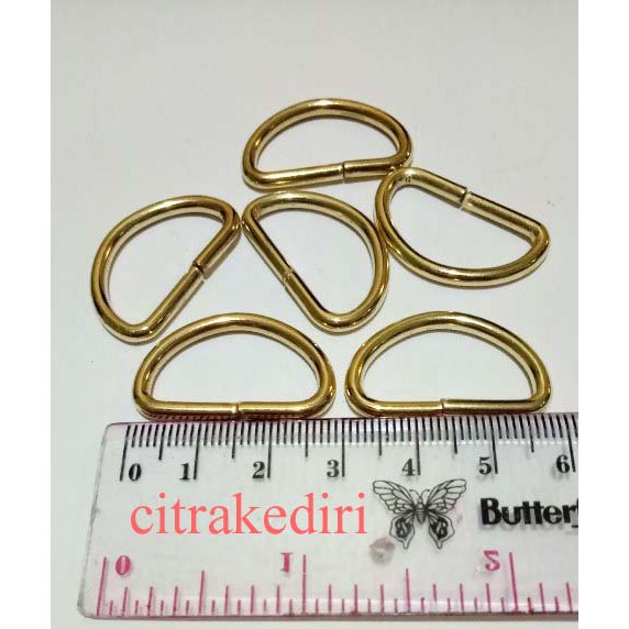Ring D 2,5cm 3 mm gold ( 12 biji)