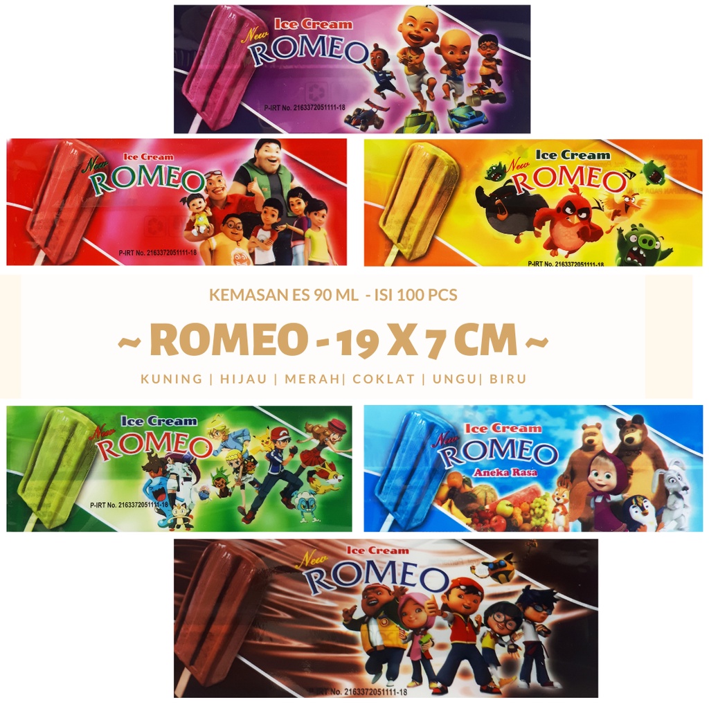 BAHANA kemasan plastik ice cream Kemasan ice Kemasan ice krim