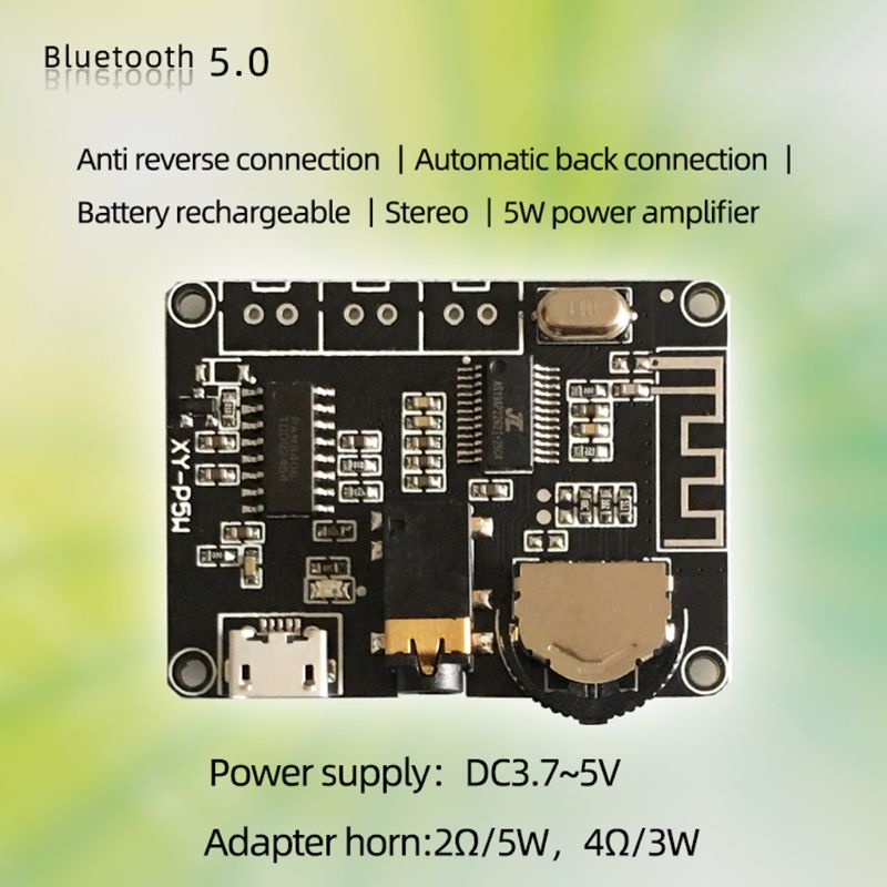 Vivi Modul Board Amplifier Audio Stereo Bluetooth 5.0 3w / 5w Pam8406 Xy-P5W