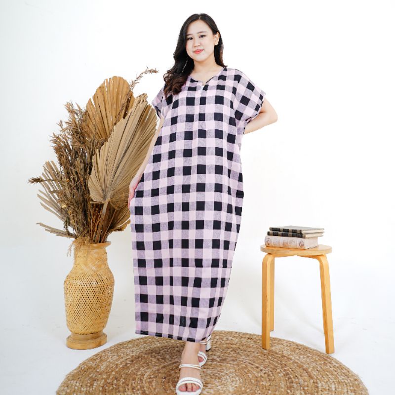 Daster busui bali habel rayon premium panjang semata kaki resleting-B41