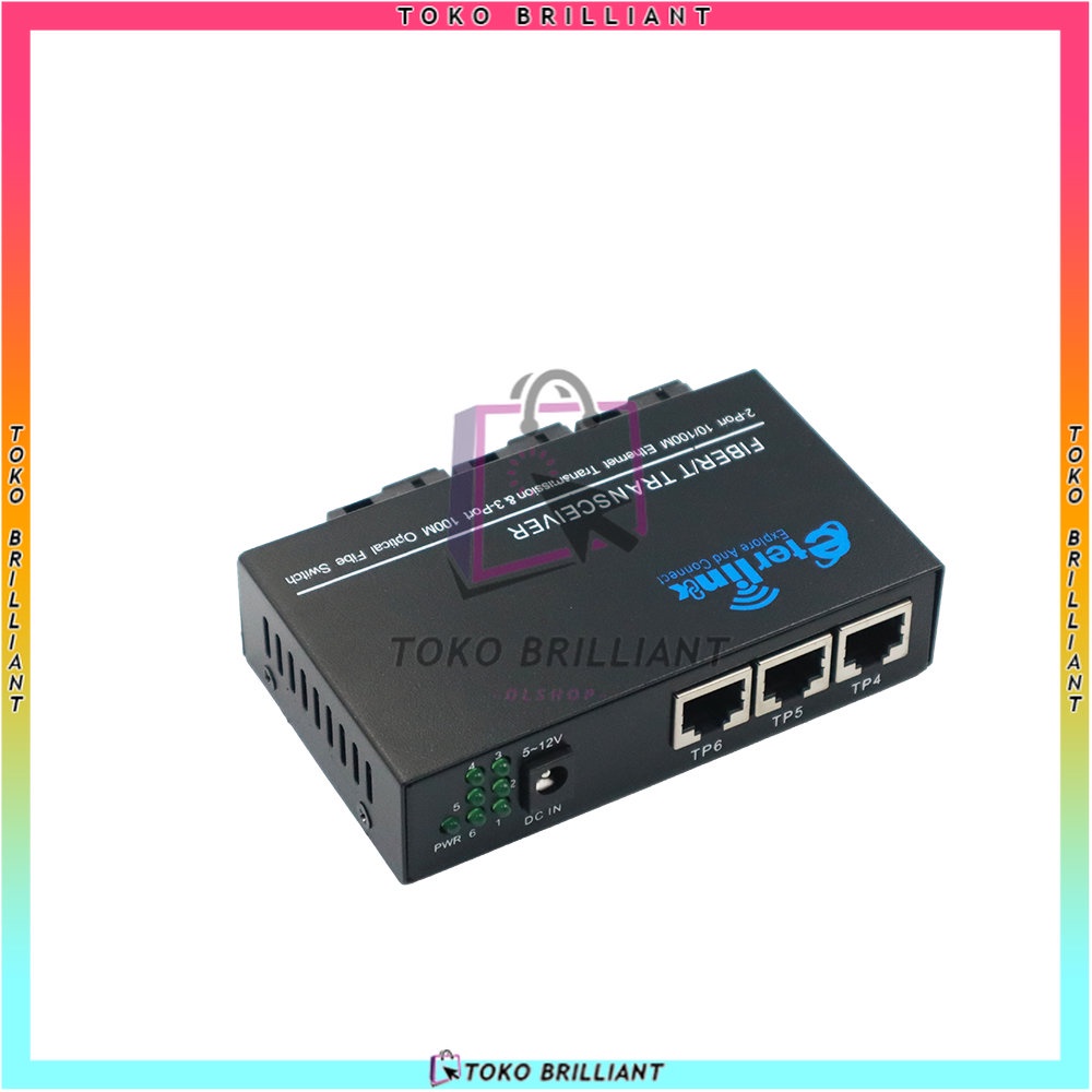 [Bisa Bayar COD] 10/100M single mode 3FO 3LAN  3F3E Reverse POE Media Converter