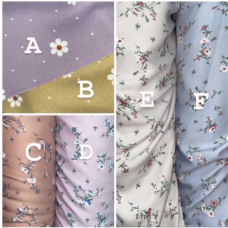 kain shakila motif twill stretch meteran