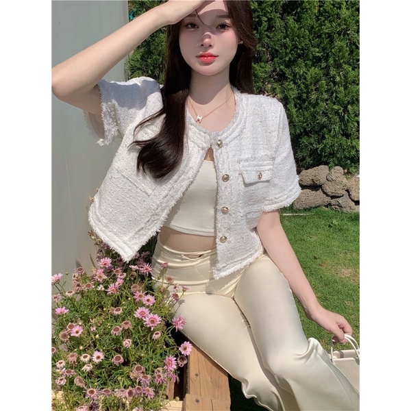 TWEED OUTER TOP WOMAN  ATASAN CARDIGAN WANITA ELEGANT MX992