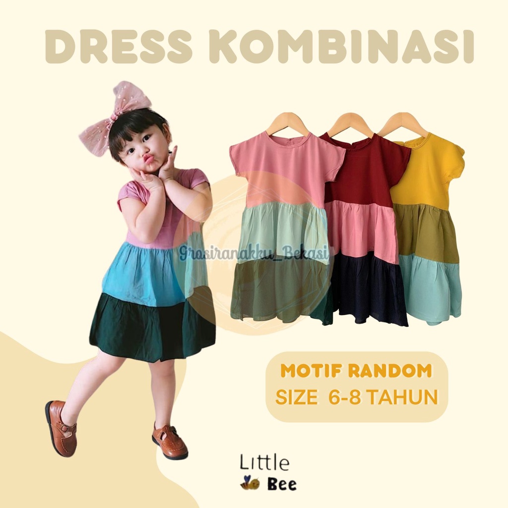 Daster Anak Rayon Kombinasi Murah Mix Warna Size 6-8Tahun