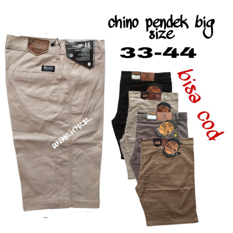 celana pendek pria jumbo big size bahan melar katun combad 33-44