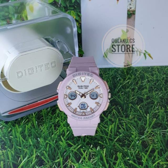 [✅COD 2157] JAM TANGAN WANITA SPORTY DIGITEC (ORI-WR) RUBBER DUAL TIME