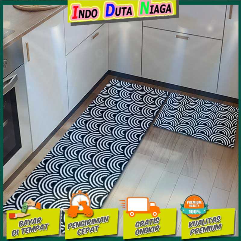 IDN MY HOME - DOBOXUAN Keset Dapur Anti-slip Kitchen Rug 50x160cm 1PCS - JX-D320