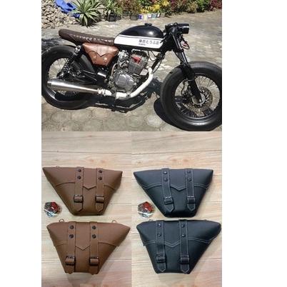 Hot - tas motor japstyle side bag sidebag japs universal motor klasik custom caferacer honda cb win 