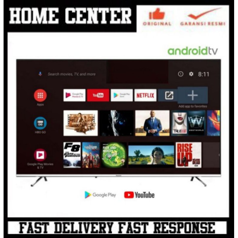 PANASONIC TH 43HX610G SMART TV LED 43 INCH ANDROID TV 4K TH43HX610