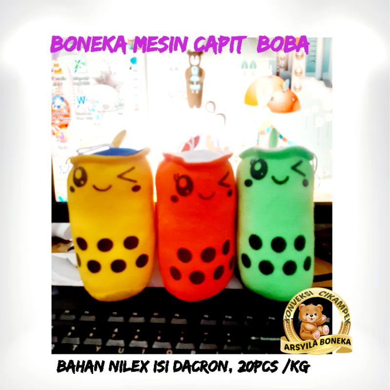 Boba Boneka Capit,boneka capit boba /boba capit murah /boneka capit murah SATUAN