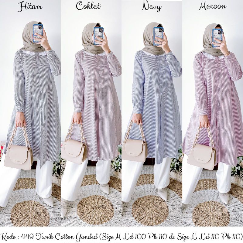 Tunik Salur Ribyka Katun Yanded 449