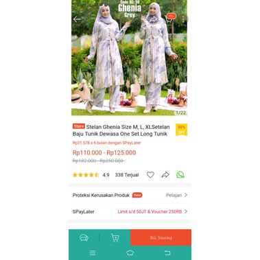 stelanghenia baju tunik dewasa one set long tunik