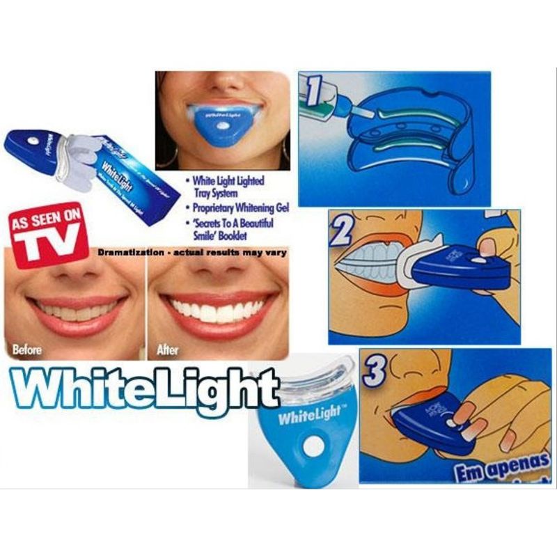 Whitelight Pemutih Gigi Perawatan Gigi Kuning Ampuh Mengembalikan Warna Putih Gigi Alami / White Light Alat Pemutih Gigi Instan &amp; Cepat/ Alat Pencerah Gigi / Alat Memutihkan Gigi Alami / Alat Mencerahkan Gigi Instan / White Light Teeth Whitening