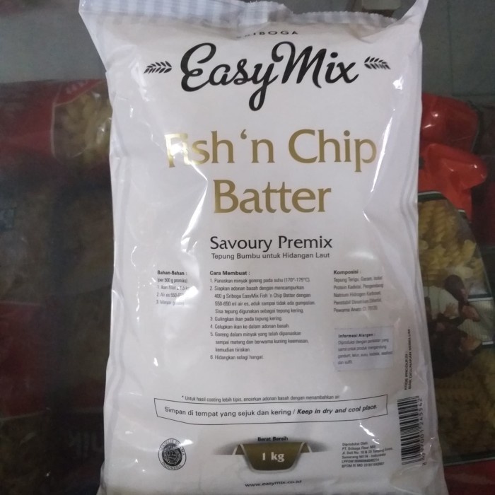 

PROMO [COD] sriboga easymix fish and chip batter 1kg fish n chip premix