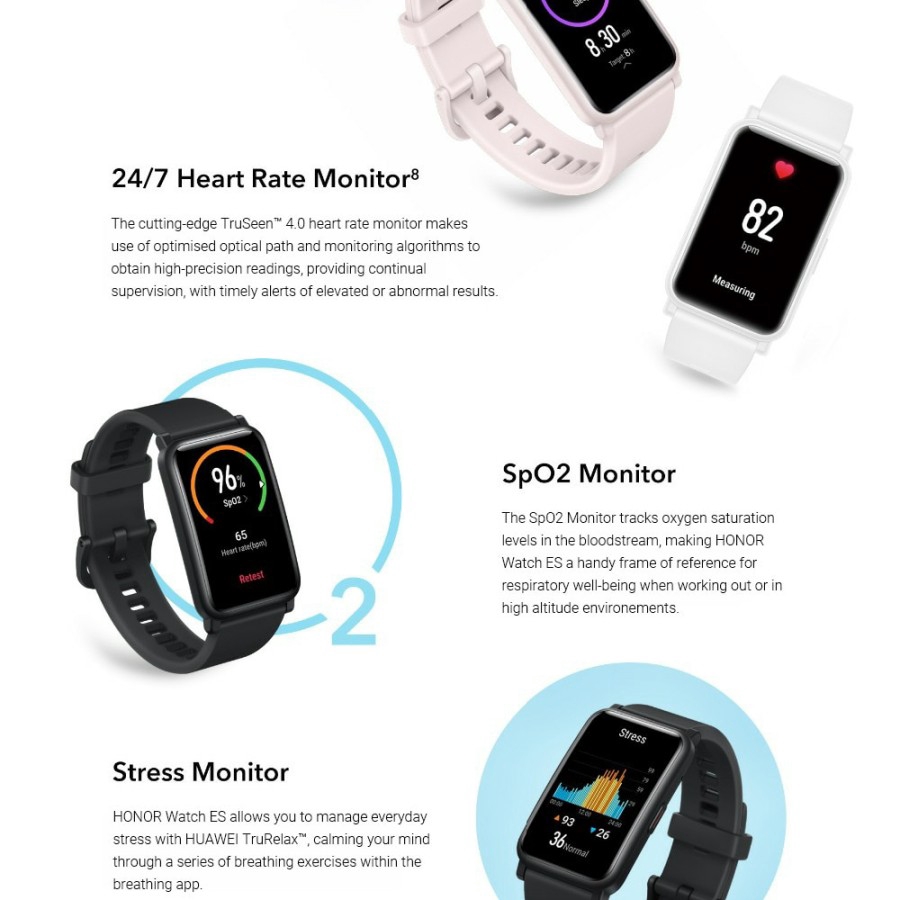 Huawei fit HONOR Smart Watch ES AMOLED Display Sport Smartwatch Jam Tangan-3