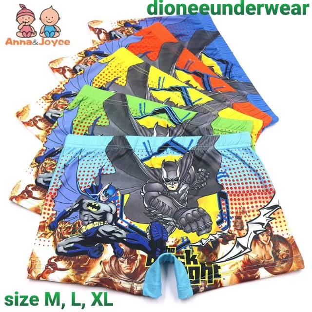 CD CELANA DALAM BOXER ANAK LAKI LAKI IMPORT MOTIF SUPERHERO BAHAN KATUN ADEM / CD BOKSER ANAK COWOK