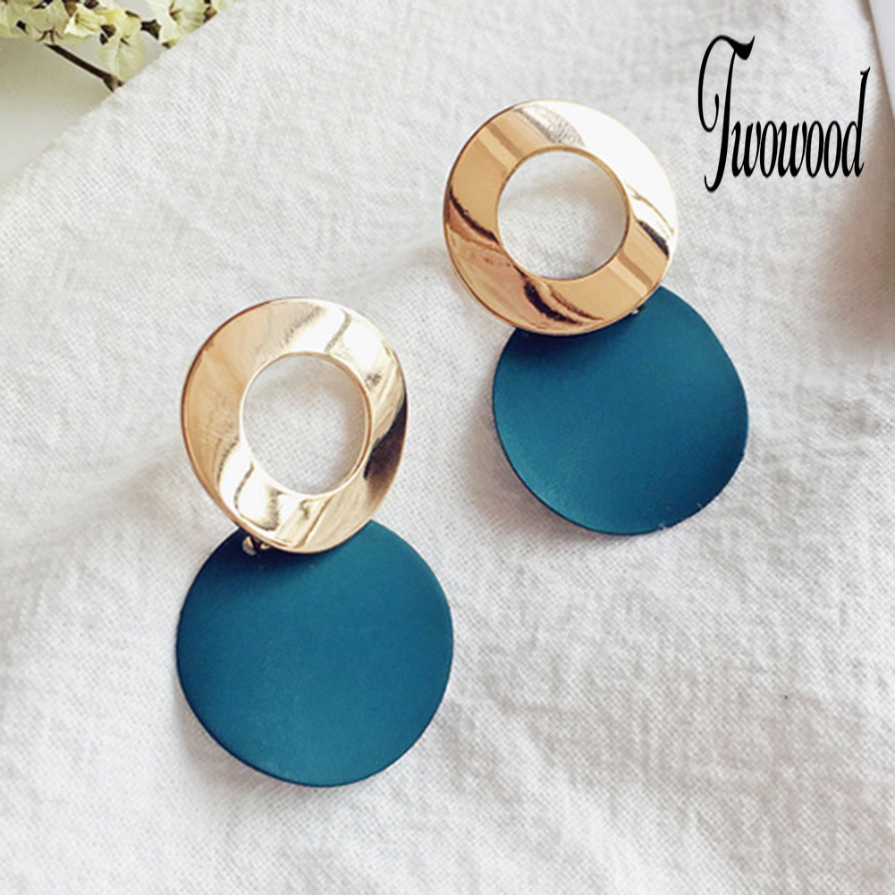 Anting Stud Bentuk Bulat Model Hollow Out Untuk Wanita