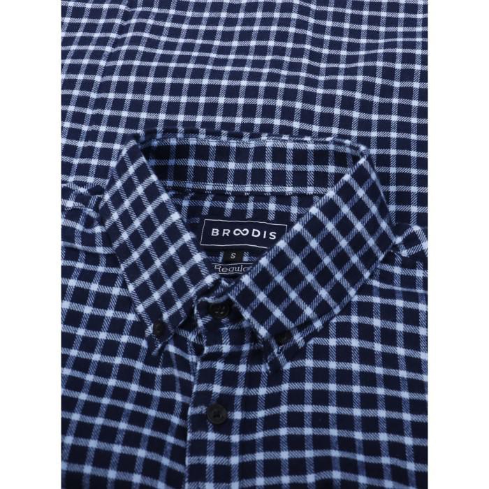BROODIS FLANEL KEMEJA PRIA MOTIF TERBARU PHILIP BLUE - M