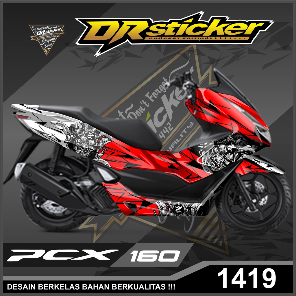 Dekal Sticker PCX 160 Full Body sticker Decal Custom PCX Desain Samurai Stiker full body PCX 160