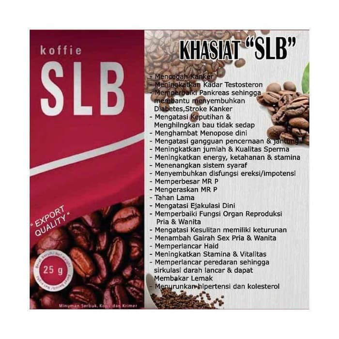 SLB KOPI SLB KOPI SEHAT LAHIR BATIN KOFFIE SLB PENAMBAH STAMINA COFFE VITALITAS 1 box isi 10 sachet